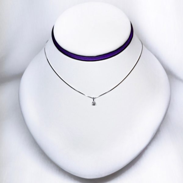 14 Karat White Gold Adjustable Necklace