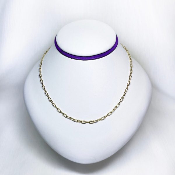 14K Yellow Gold Trace Chain Necklace For Man And Woman