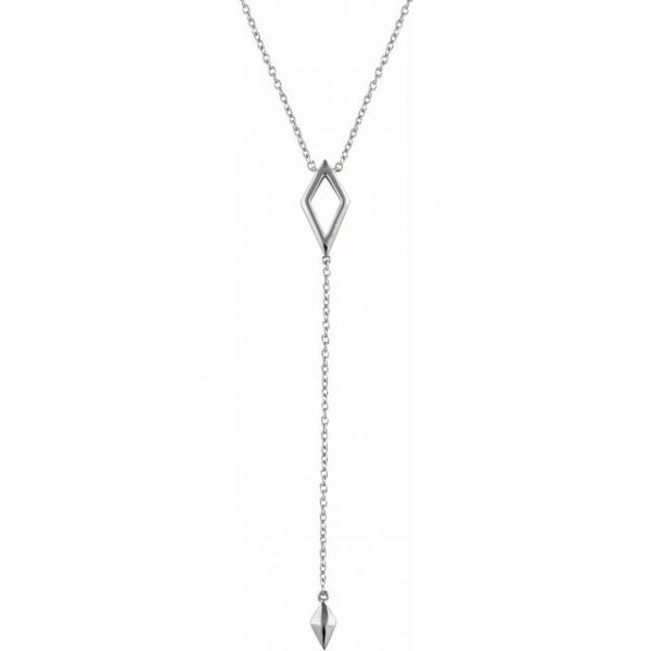 Celestial Soul - 18K White Gold Geometric Necklace